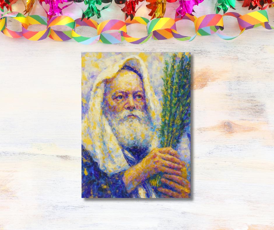 Chabad Sukkah Poster Lubavitcher Rebbe | Jewish Sukkot Wall Art | Waterproof Outdoor Judaica Décor | Fade-Resistant