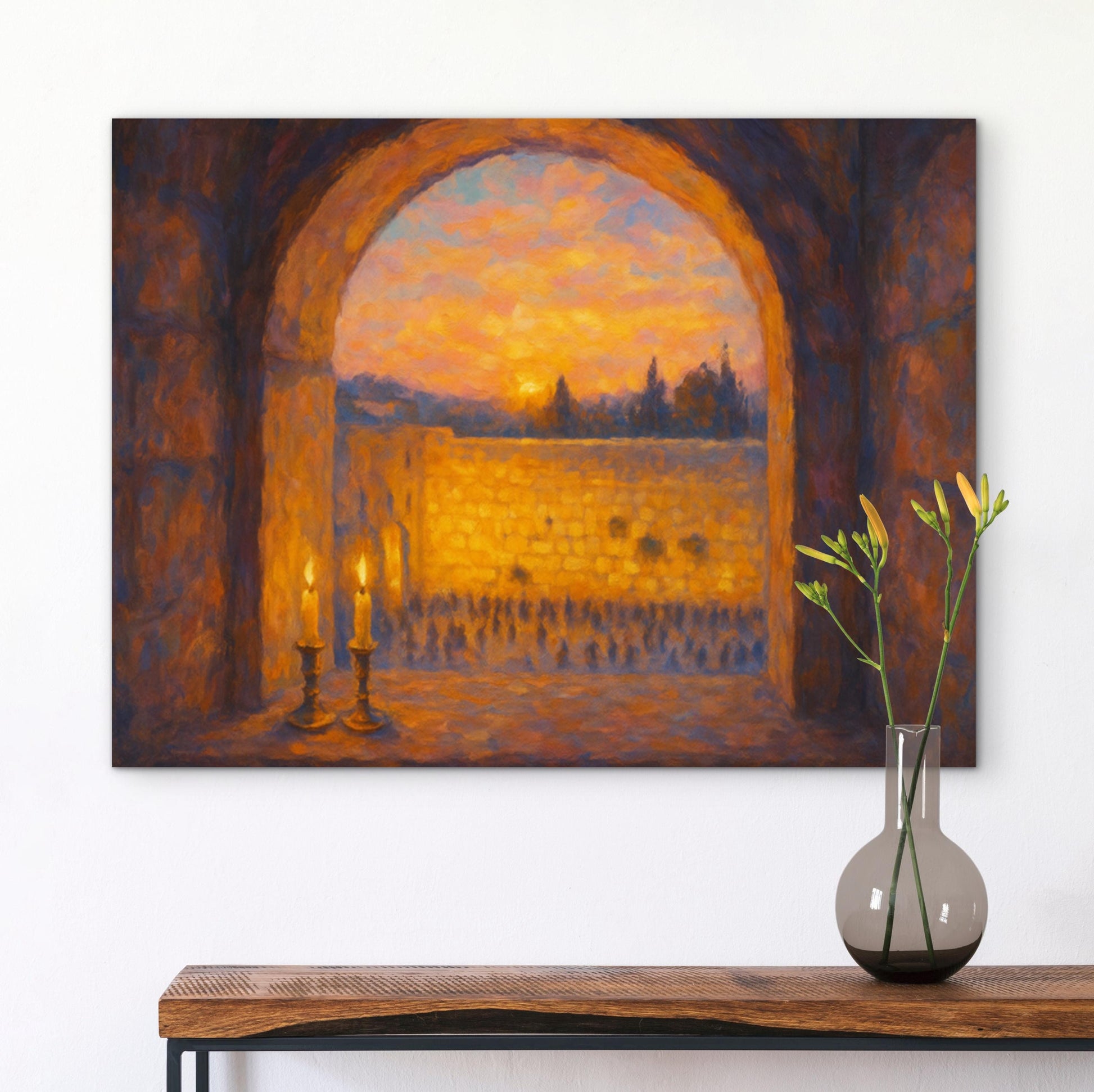 Pastel Jerusalem Kotel Wall Art