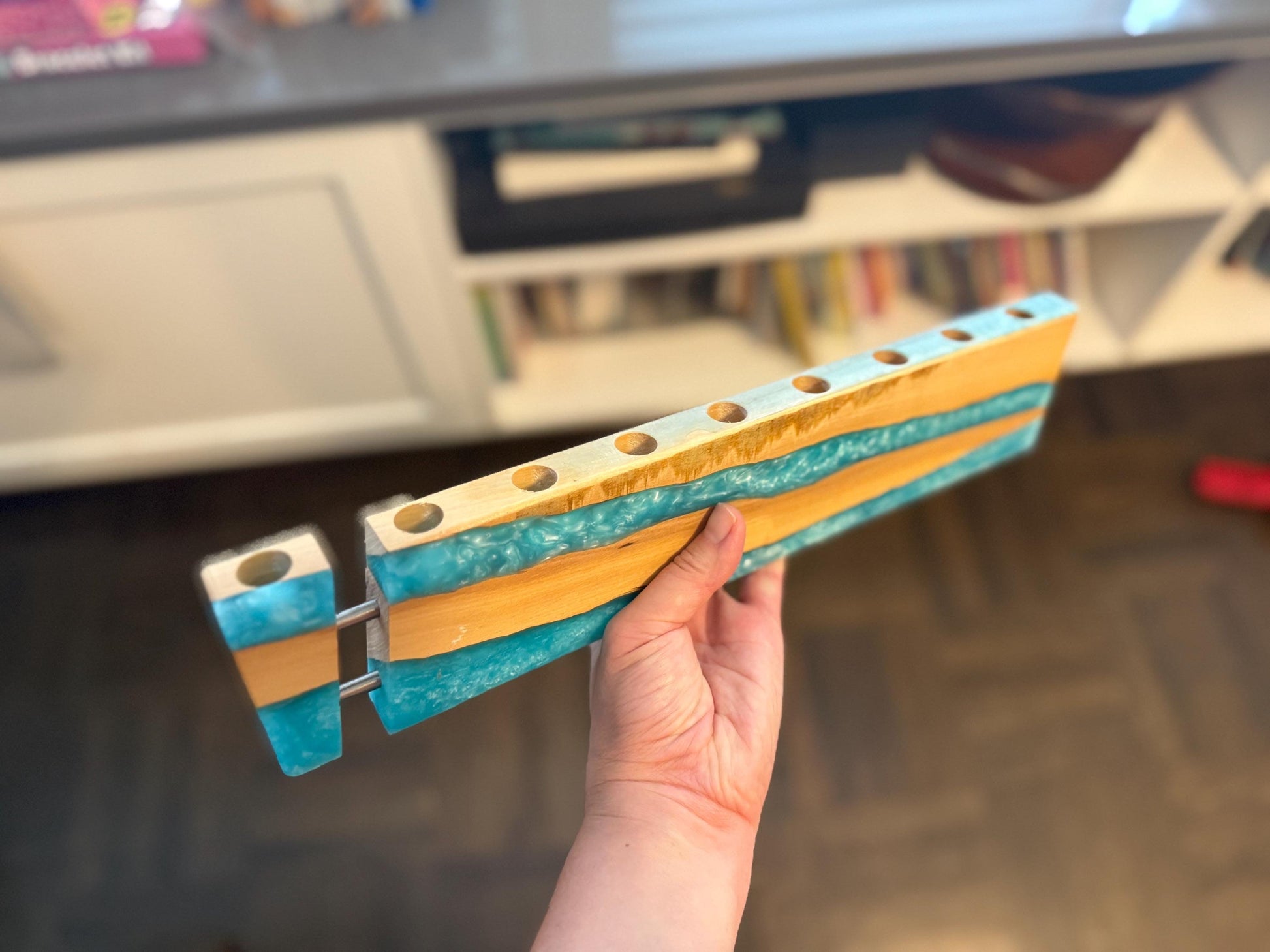 Handcrafted Olive Wood Menorah