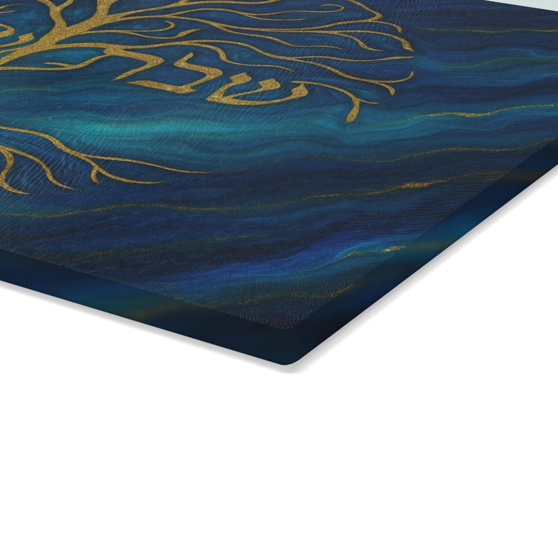 Shabbat Shalom Challah Board | Jewish Glass Cutting Board | Tempered Glass Shabbos Board | Judaica Gift | Hebrew Challah Tray