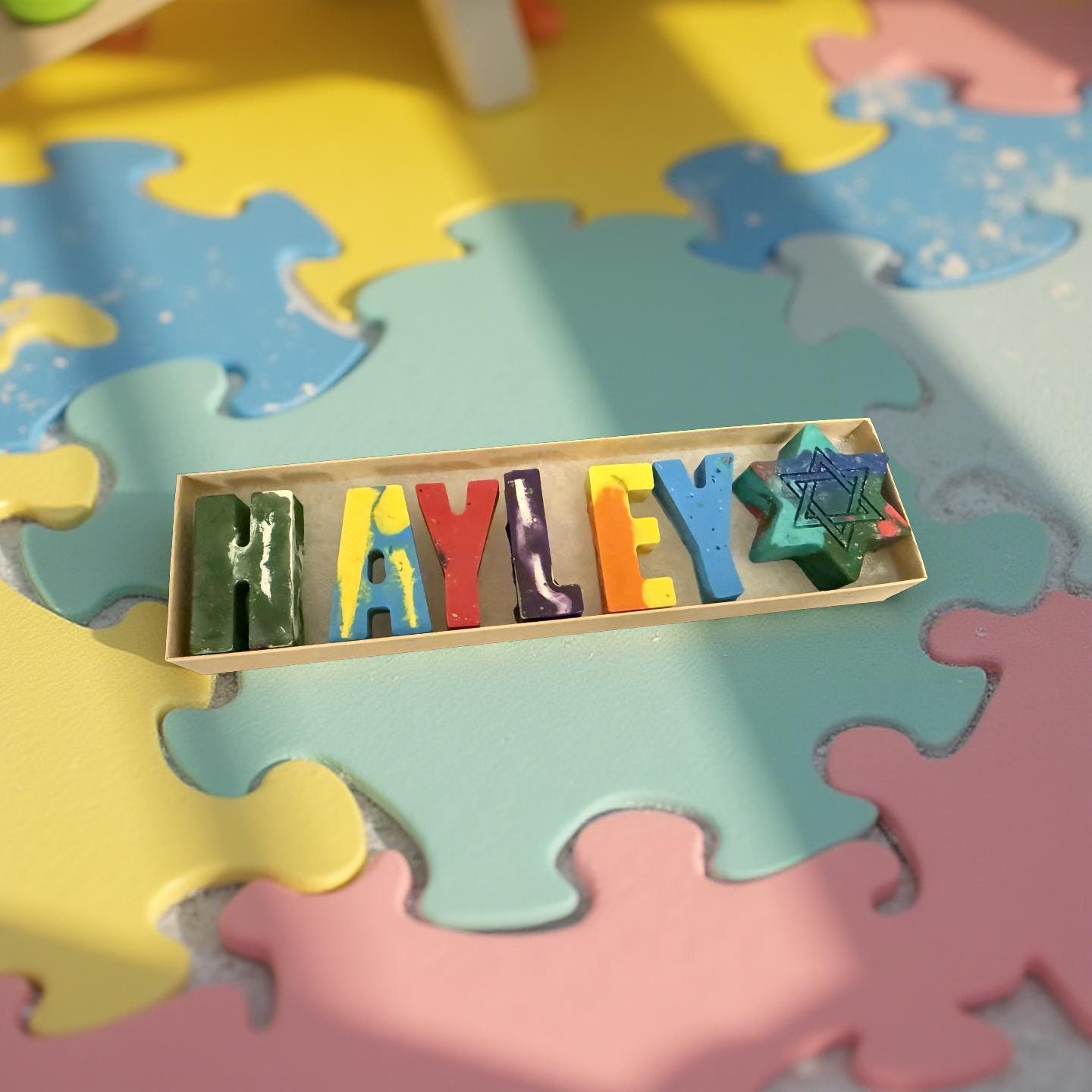 Personalized Name Crayons – The Perfect Gift for Chanukkah, Birthdays, and More!