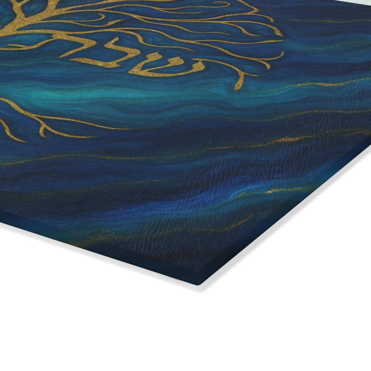 Shabbat Shalom Challah Board | Jewish Glass Cutting Board | Tempered Glass Shabbos Board | Judaica Gift | Hebrew Challah Tray