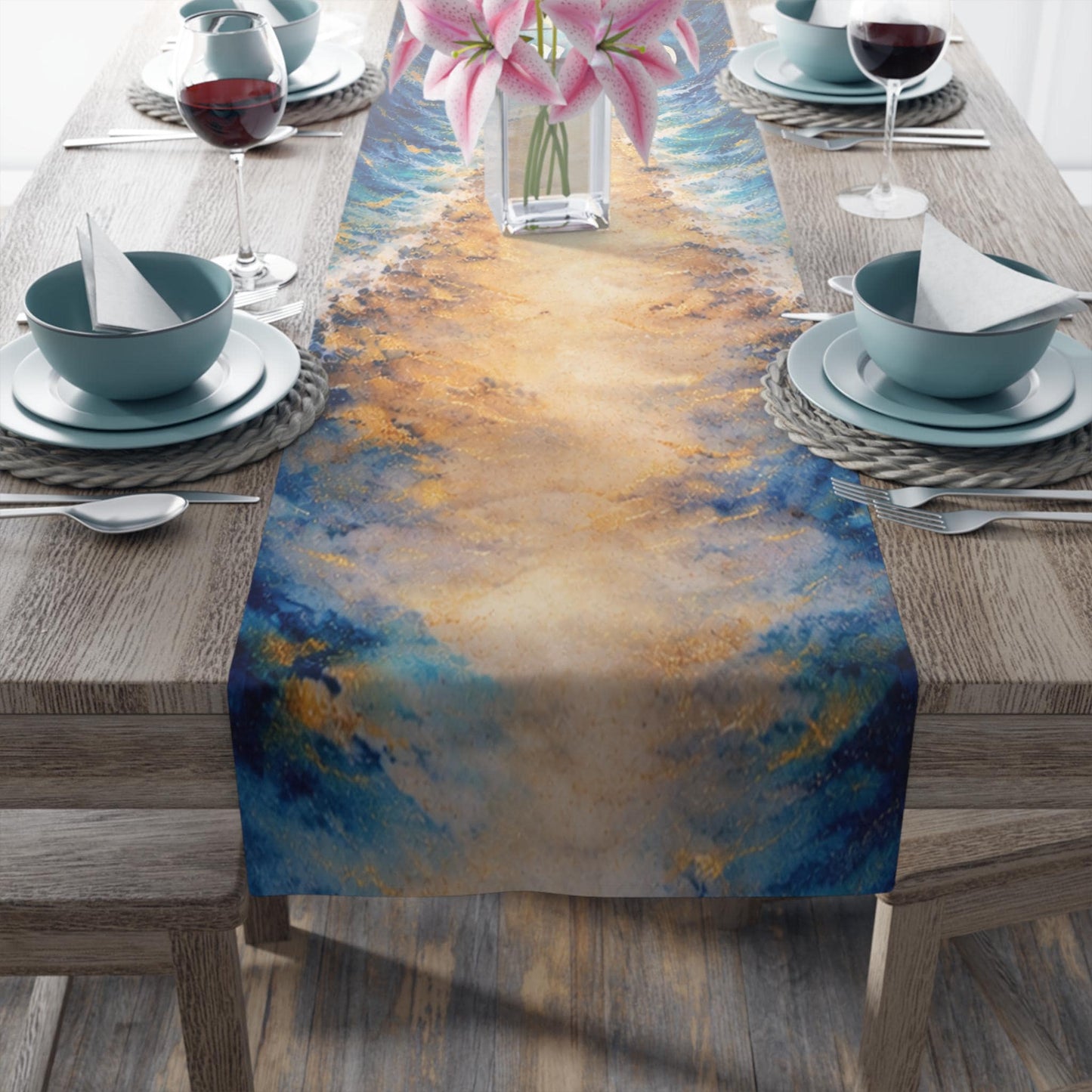 Passover Red Sea Table Runner 16 x 90 Jewish Seder Table Decor Polyester Pesach Home Accent