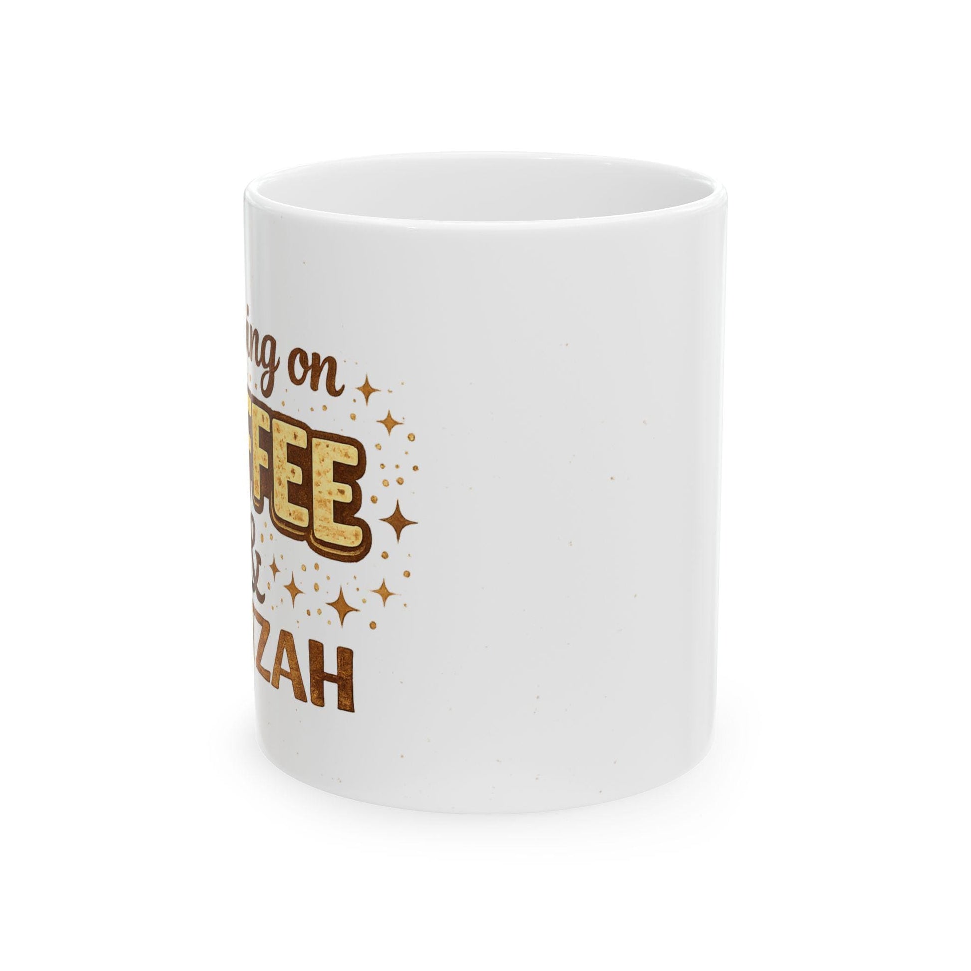 Running on Coffee and Matzah /Funny Passover Coffee Mug
