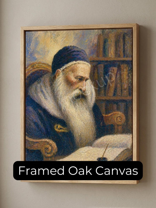 Ramban Painting – Jewish Wall Art | Nachmanides Portrait | Torah Scholar Artwork