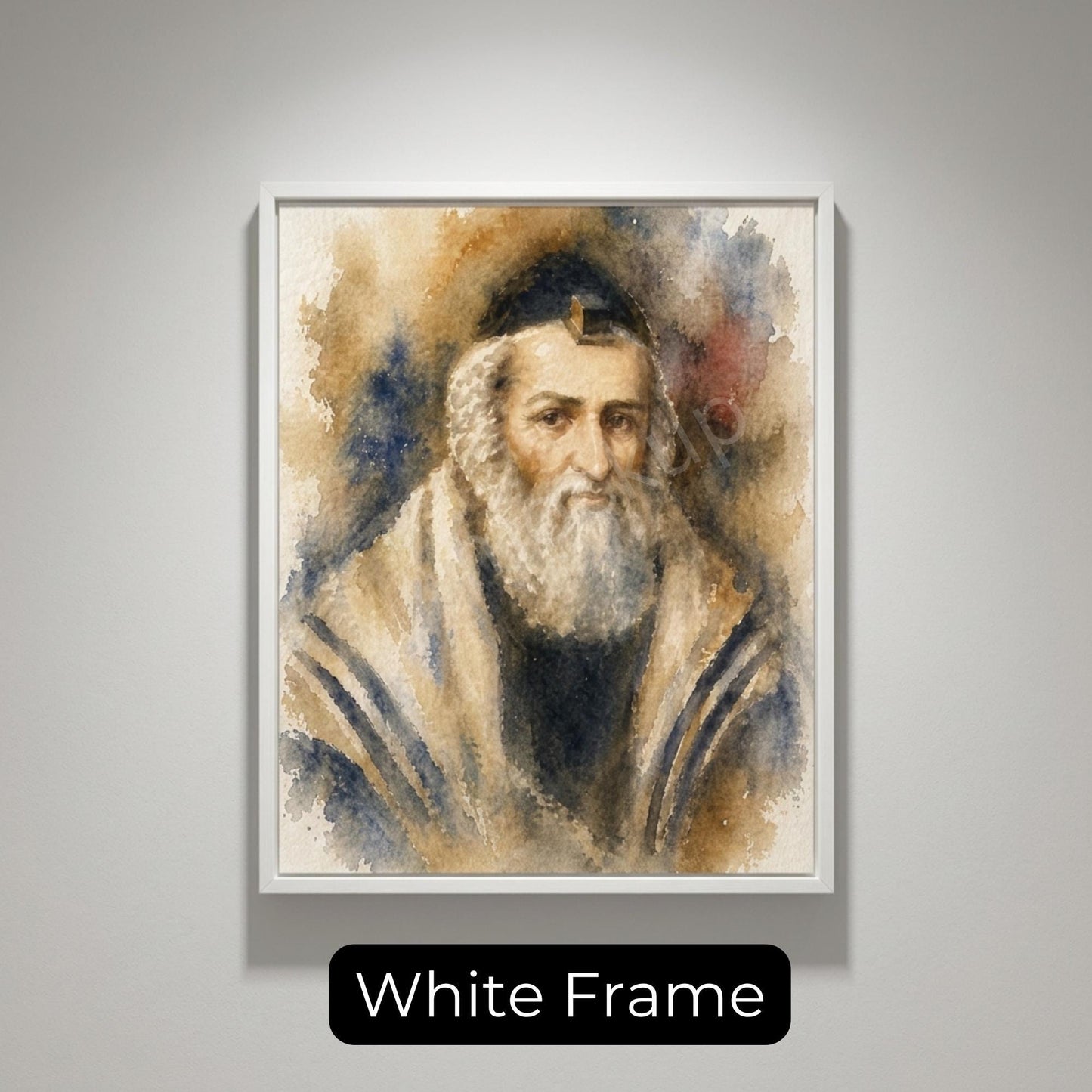 Vilna Gaon Painting – Jewish Wall Art | Gra Portrait | Torah Scholar Artwork