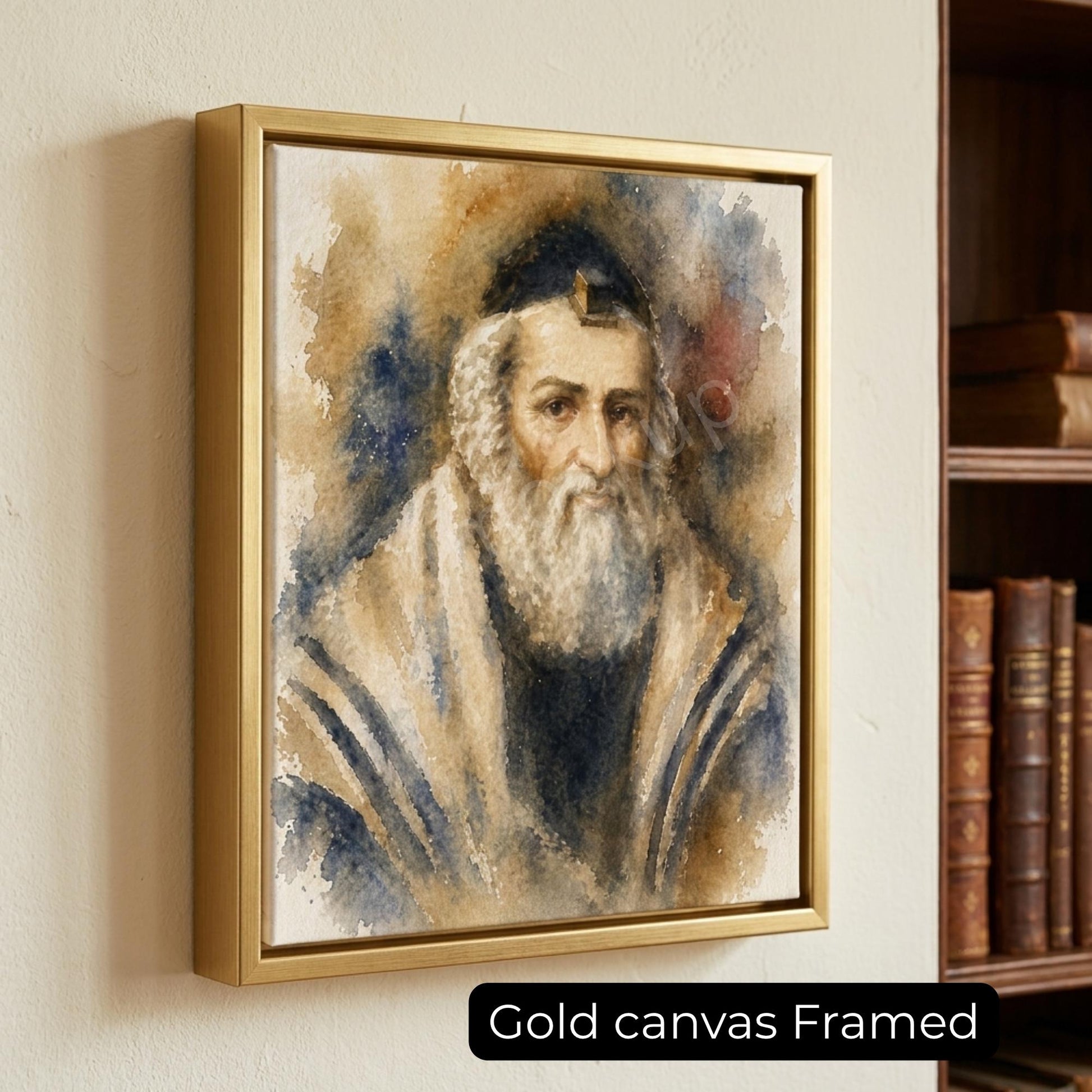 Vilna Gaon Painting – Jewish Wall Art | Gra Portrait | Torah Scholar Artwork