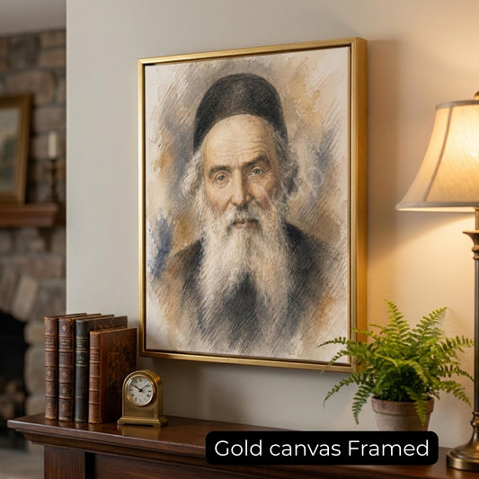 Chofetz Chaim Painting – Jewish Wall Art | Rabbi Portrait | Torah Scholar Artwork