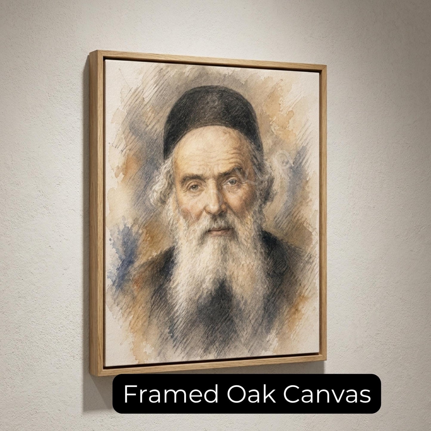 Chofetz Chaim Painting – Jewish Wall Art | Rabbi Portrait | Torah Scholar Artwork