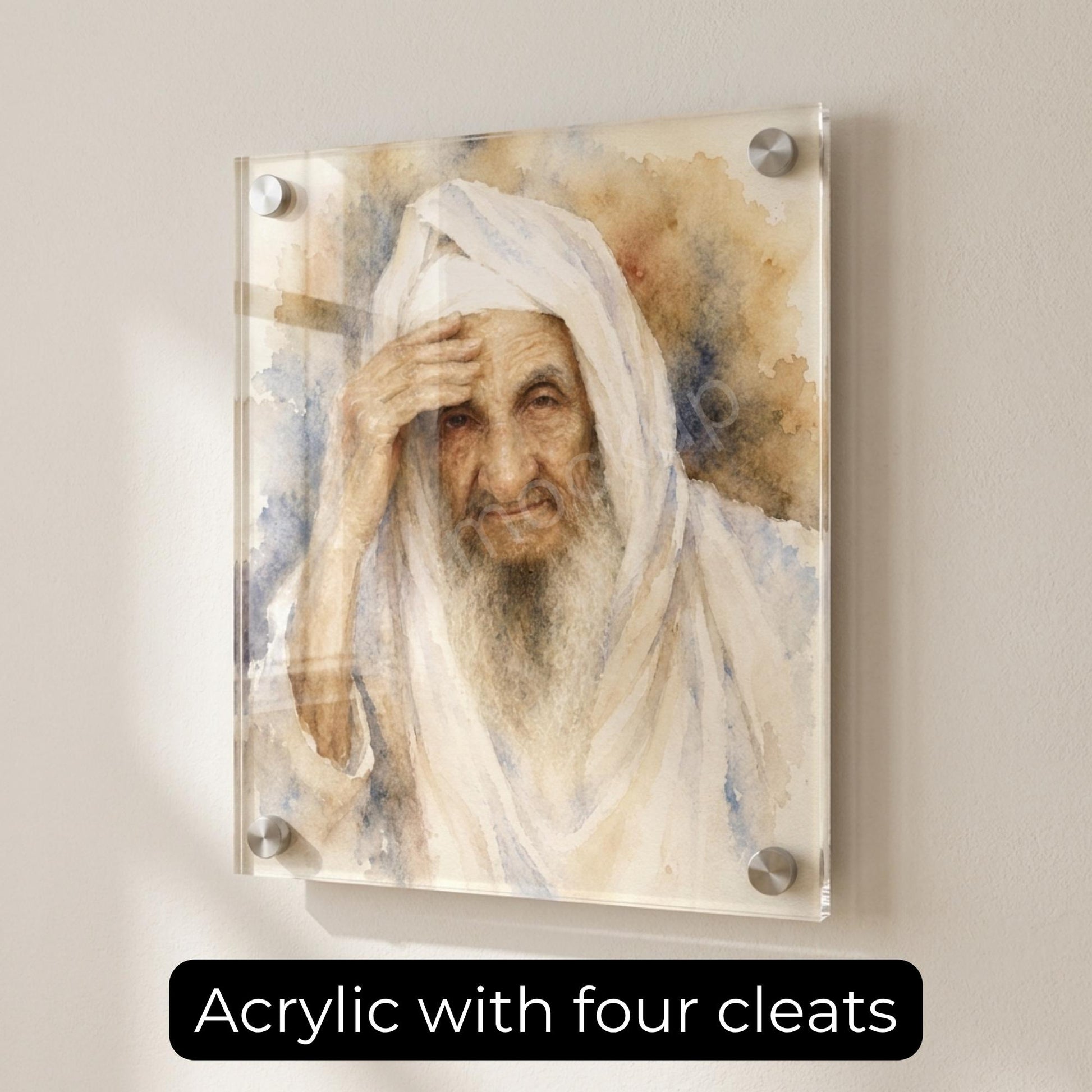 Baba Sali Painting – Jewish Wall Art | Gra Portrait | Torah Scholar Artwork