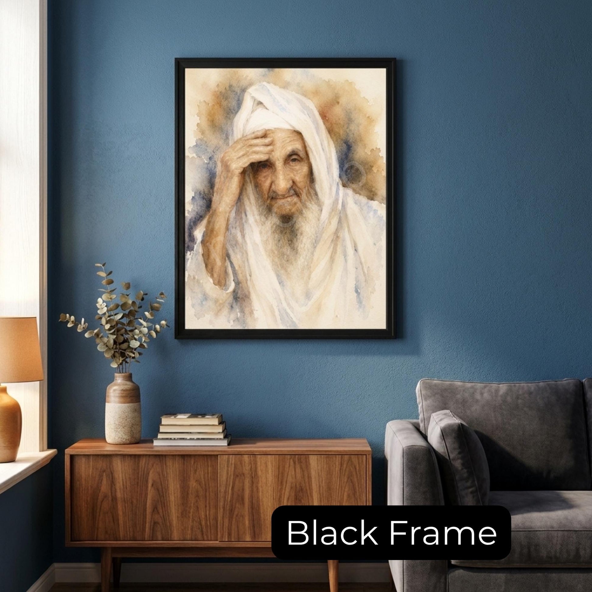 Baba Sali Painting – Jewish Wall Art | Gra Portrait | Torah Scholar Artwork