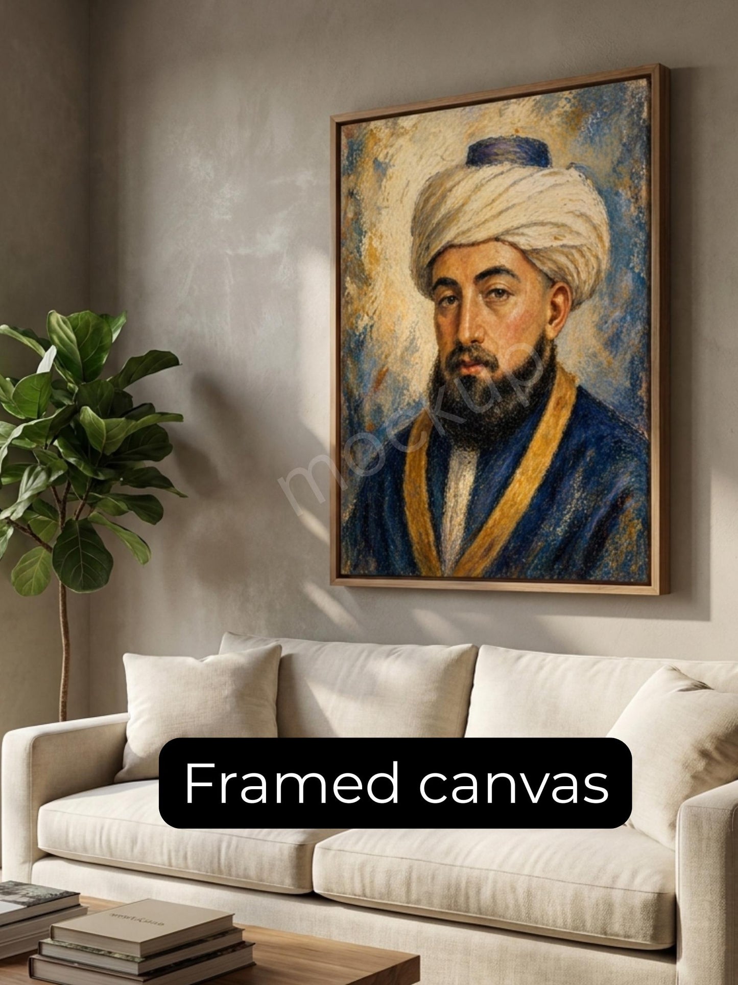 Rambam Rebbe Painting – Jewish Wall Art | Maimonides Artwork | Jewish Rabbi Portrait