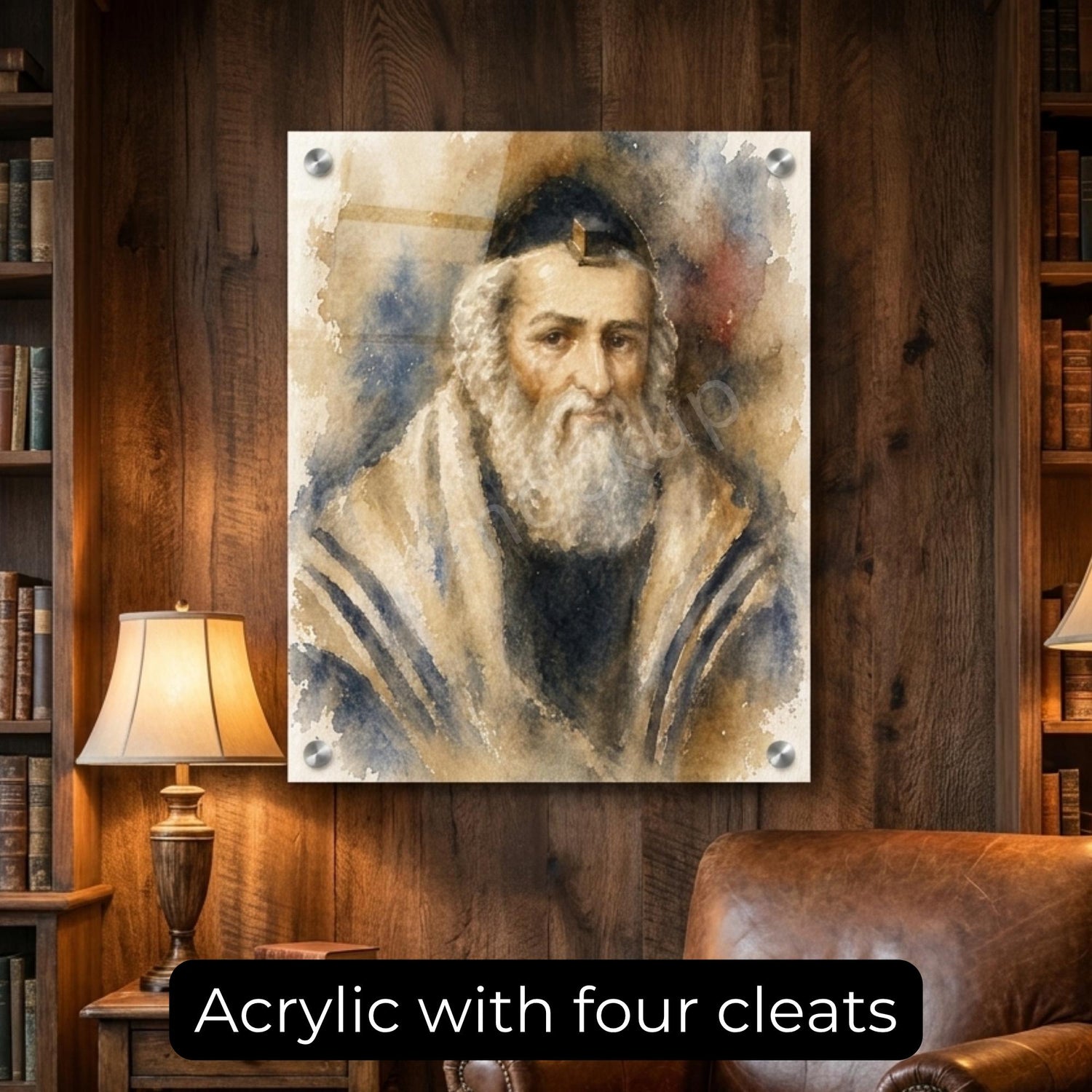 Vilna Gaon Painting – Jewish Wall Art | Gra Portrait | Torah Scholar Artwork
