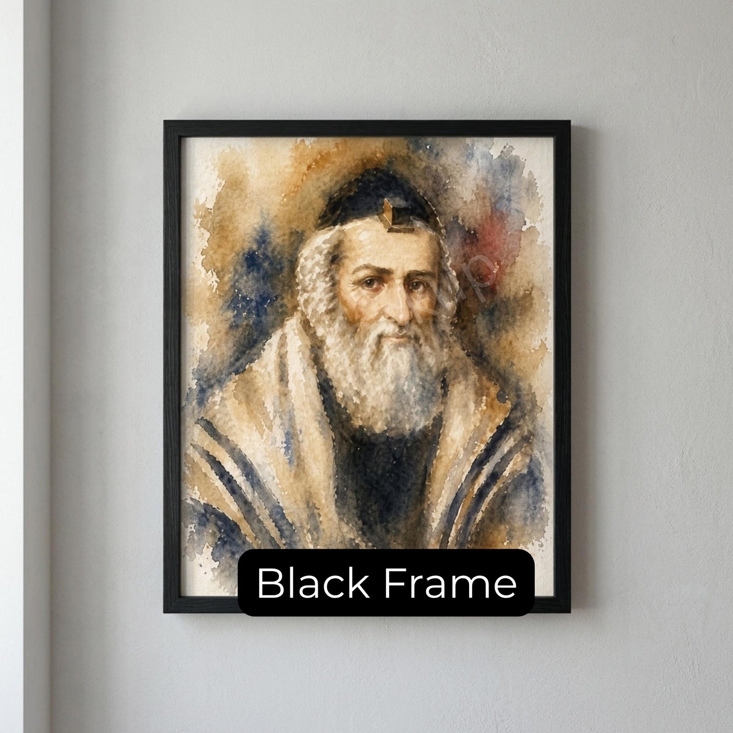 Vilna Gaon Painting – Jewish Wall Art | Gra Portrait | Torah Scholar Artwork