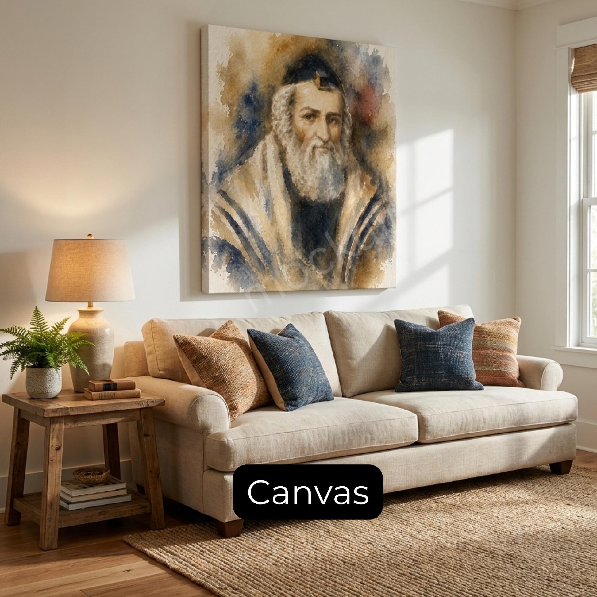 Vilna Gaon Painting – Jewish Wall Art | Gra Portrait | Torah Scholar Artwork