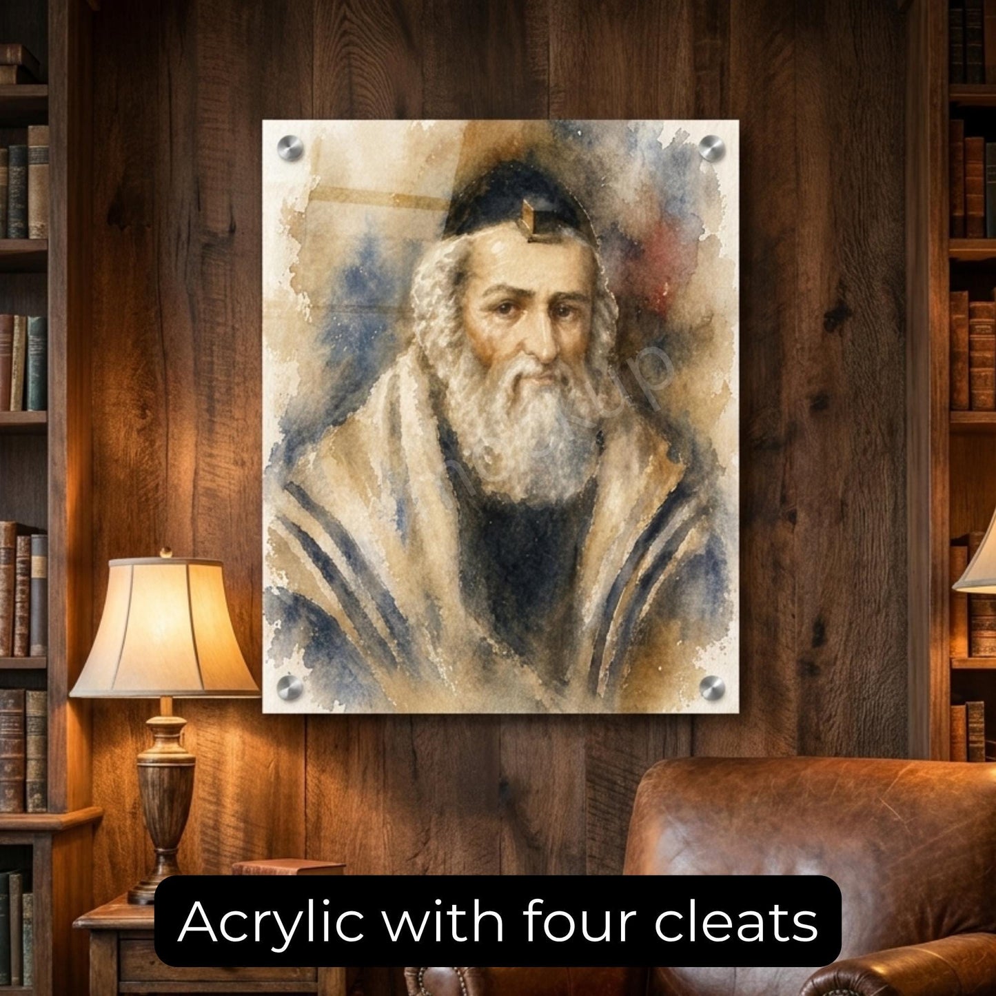 Vilna Gaon Painting – Jewish Wall Art | Gra Portrait | Torah Scholar Artwork