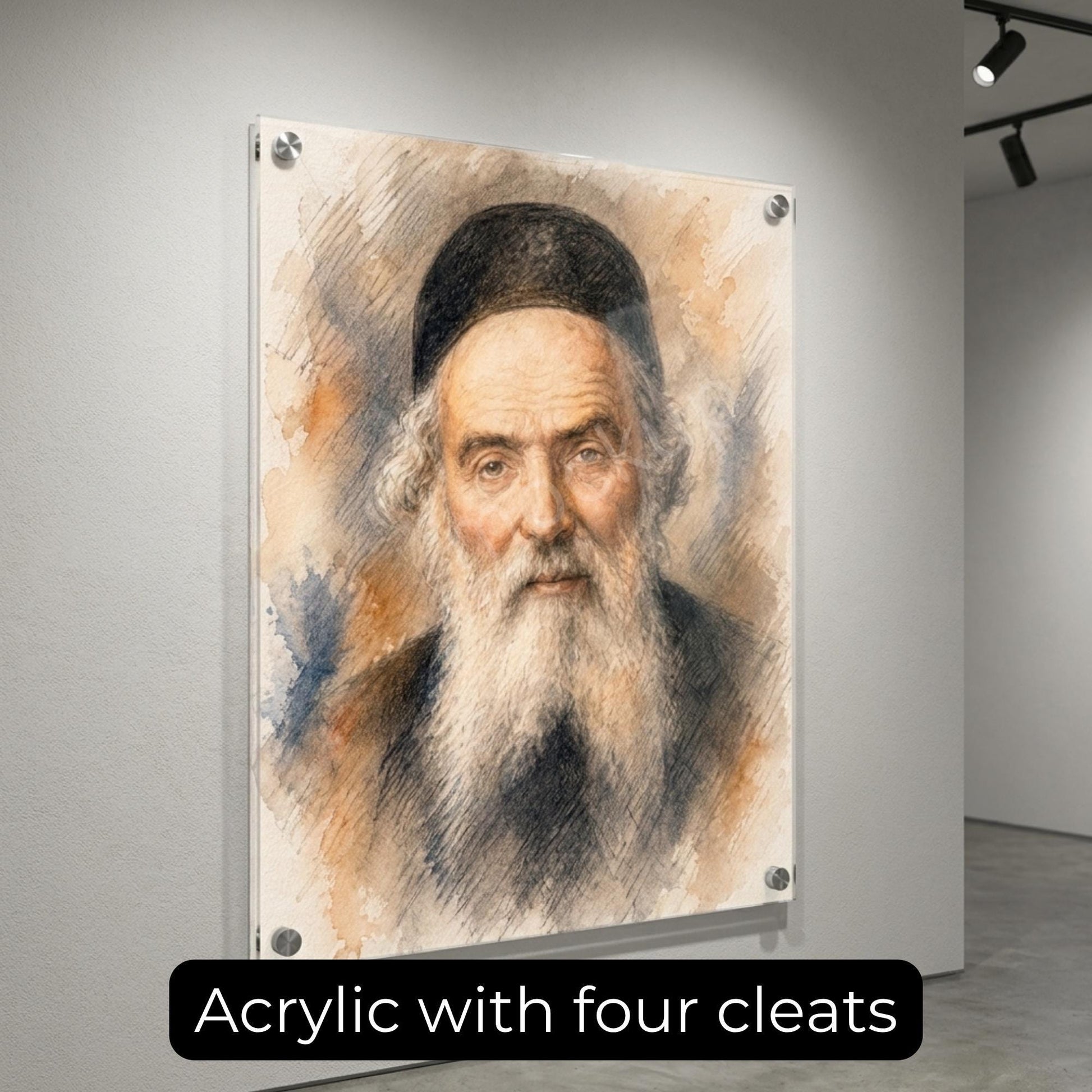 Chofetz Chaim Painting – Jewish Wall Art | Rabbi Portrait | Torah Scholar Artwork