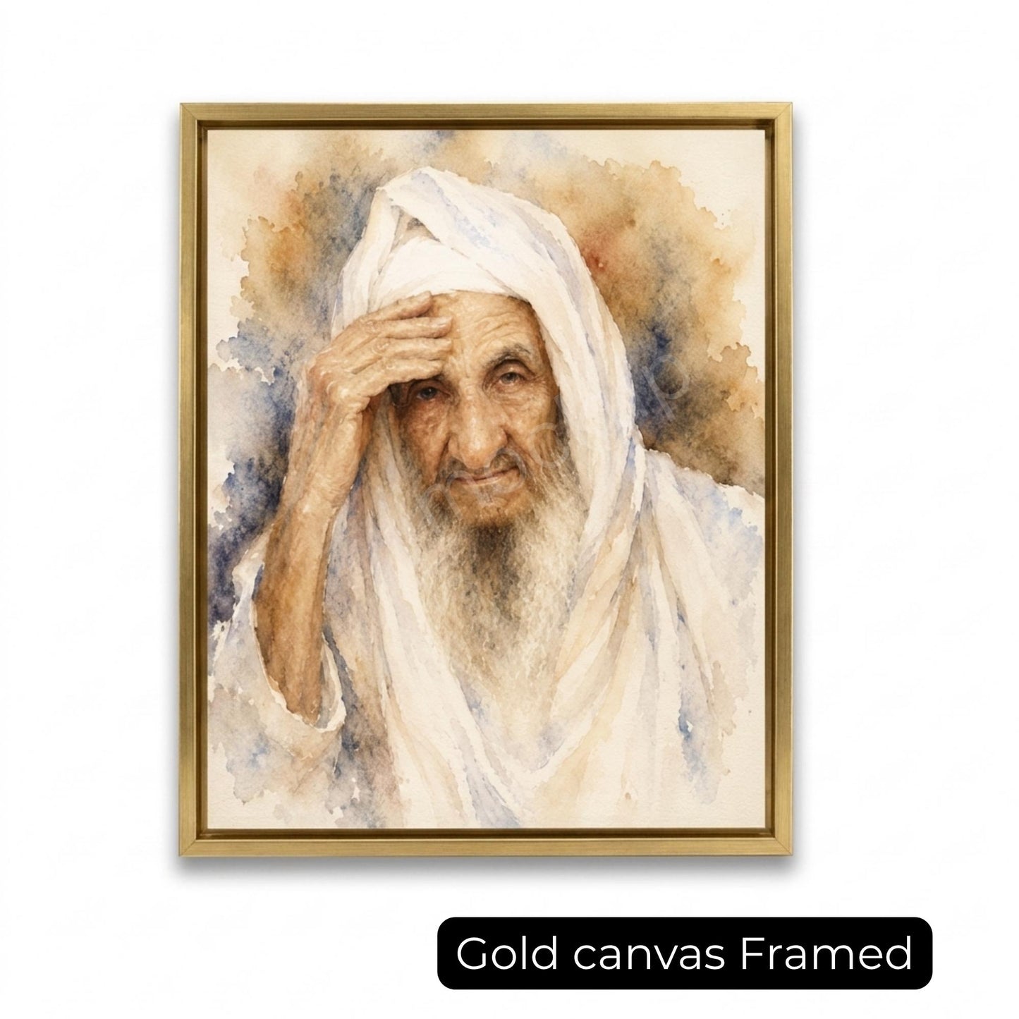 Baba Sali Painting – Jewish Wall Art | Gra Portrait | Torah Scholar Artwork