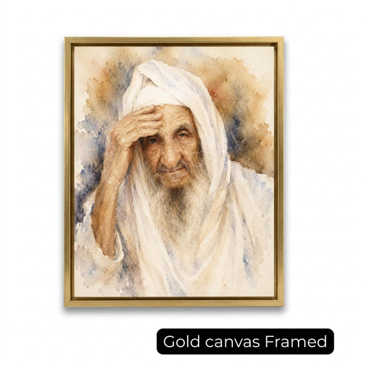 Baba Sali Painting – Jewish Wall Art | Gra Portrait | Torah Scholar Artwork