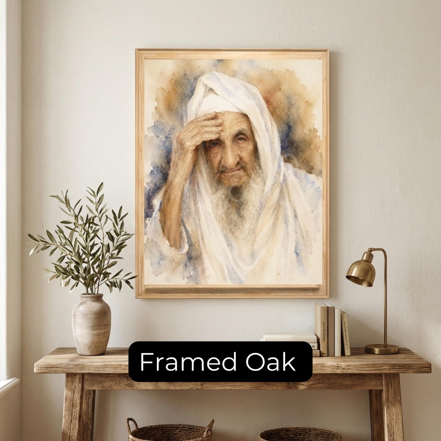 Baba Sali Painting – Jewish Wall Art | Gra Portrait | Torah Scholar Artwork