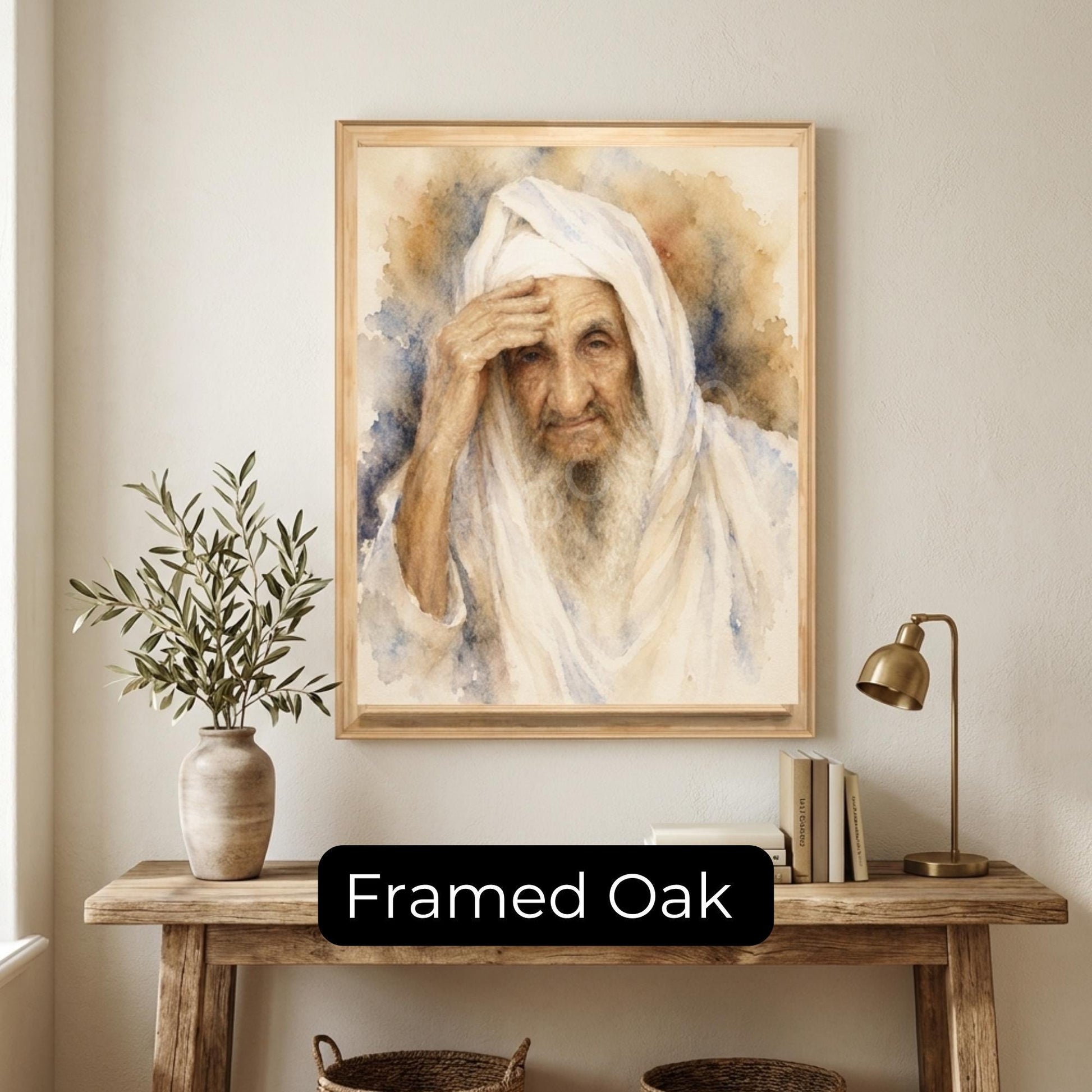 Baba Sali Painting – Jewish Wall Art | Gra Portrait | Torah Scholar Artwork