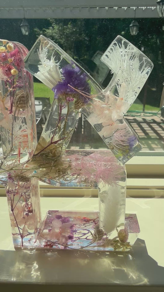 Ahava" Floral Resin Sculpture – One of a Kind